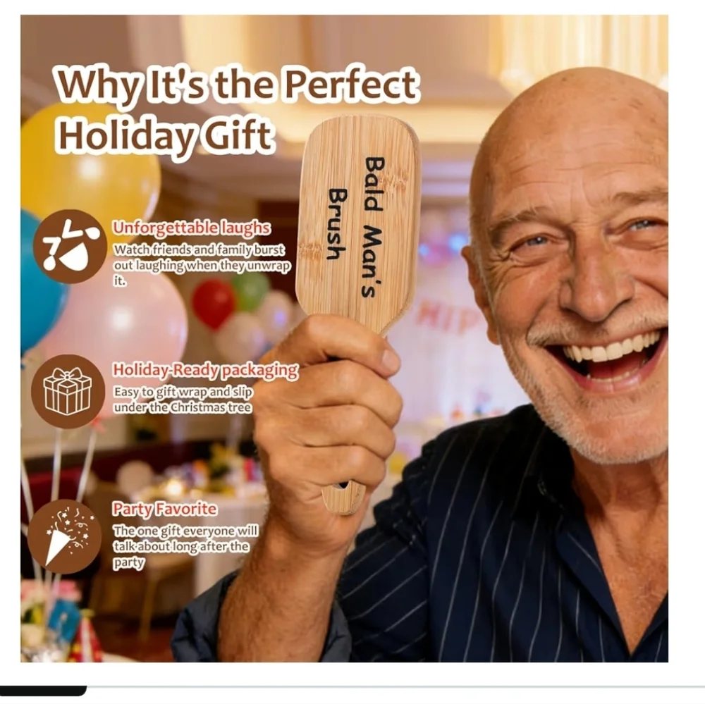Bald Man's Brush and Comb Set
